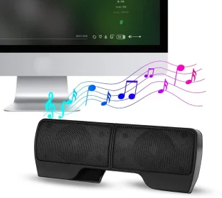 Dailygoods - Dailygoody - Mini Desktop Laptop 2.0 soundbar - USB-luidspreker - Draagbaar en praktisch - Compact formaat - Geluidversterker voor laptop - Ideaal voo...