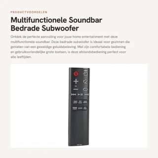 Dailygoods soundbar multifunctionele afstandsbediening zwart