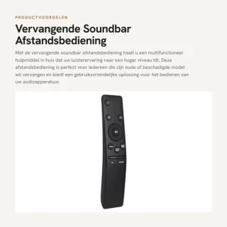 Dailygoods vervangende soundbar afstandsbediening