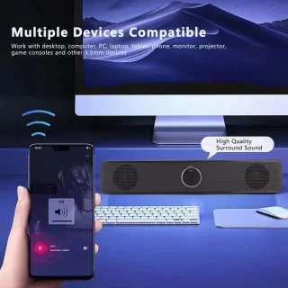 Dailygoody - Computerluidspreker - Geluidskwaliteit - Compact formaat - USB-aangedreven - Desktop-soundbar - Ideaal voor pc en laptop