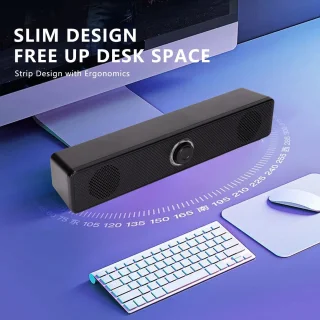Dailygoody - Computerluidspreker - Geluidskwaliteit - Compact formaat - USB-aangedreven - Desktop-soundbar - Ideaal voor pc en laptop