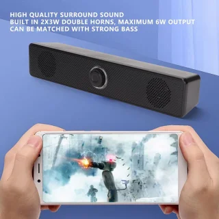Dailygoody - Computerluidspreker - Geluidskwaliteit - Compact formaat - USB-aangedreven - Desktop-soundbar - Ideaal voor pc en laptop