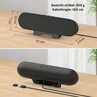 DailySupplies® PC Soundbar Speaker