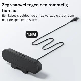 DailySupplies® PC USB Mini Soundbar - Zwart