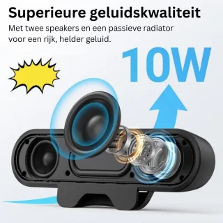 DailySupplies® PC USB Mini Soundbar - Zwart
