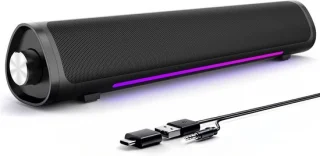 Desktop luidsprekers pc soundbar zwart
