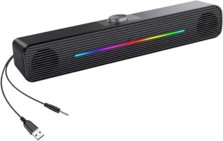 Desktop soundbar 40 cm zwart