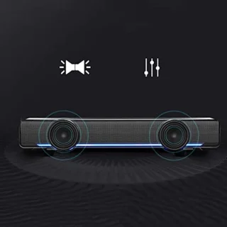 Draagbare stereo soundbar zwart