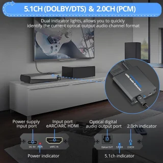 Wat vinden we goed aan de eARC Audio Extractor Optische SPDIF Adapter