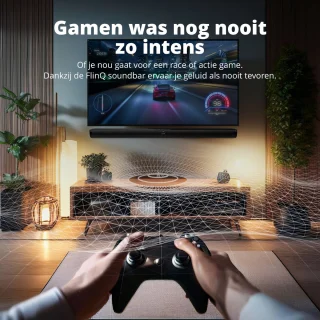 FlinQ Bluetooth Soundbar met Subwoofer Zwart