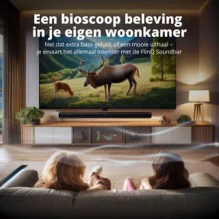 FlinQ Bluetooth Soundbar met Subwoofer Zwart