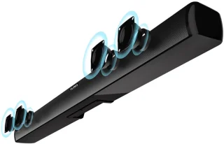 FlinQ Bluetooth Soundbar met Subwoofer Zwart