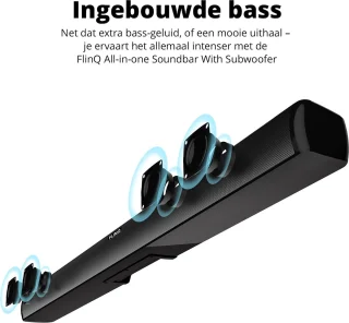 FlinQ Bluetooth Soundbar met Subwoofer Zwart