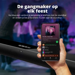 FlinQ Bluetooth Soundbar met Subwoofer Zwart