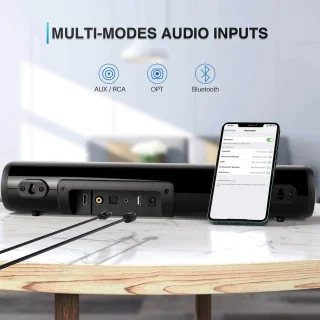Gaming Mini Soundbar met Bluetooth en Subwoofer