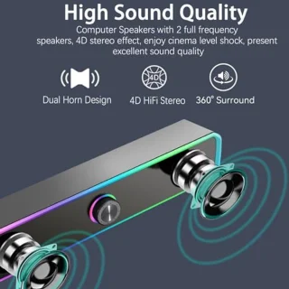 Gaming USB Soundbar voor PC en Laptop