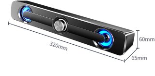 Gloovon Soundbar met Subwoofer Zwart