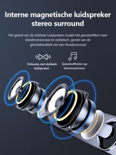 Gloovon Soundbar met Subwoofer Zwart