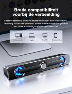Gloovon Soundbar met Subwoofer Zwart