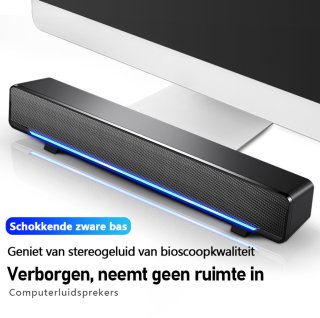 Gloovon Soundbar PC met Subwoofer Zwart