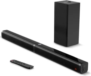 Happyment® Soundbar 100W Bluetooth USB Subwoofer voor TV & PC