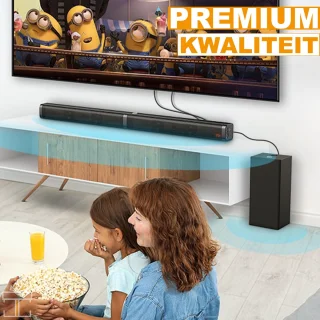 Happyment® Soundbar 100W Bluetooth USB Subwoofer voor TV & PC