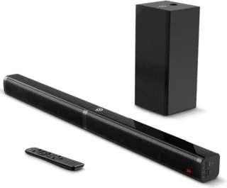 Happyment® Soundbar 100W Bluetooth USB Subwoofer voor TV & PC