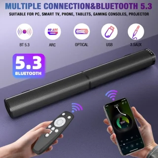 Home Cinema Soundbar met afneembare torenluidsprekers