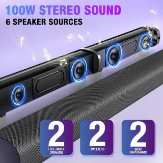 Home Cinema Soundbar met afneembare torenluidsprekers