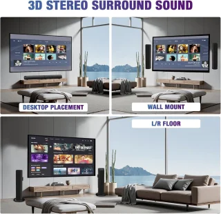 Home Cinema Soundbar met afneembare torenluidsprekers