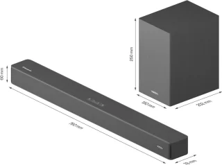 Horizon 2.1CH Soundbar met Subwoofer Antraciet