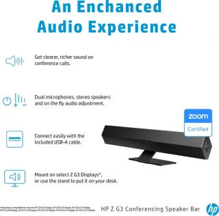 HP Z G3 luidsprekerbalk USB-A voor laptop en pc
