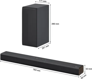 LG S40Q Soundbar Zwart