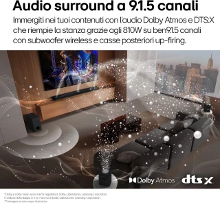 LG S95TR Soundbar met subwoofer en achterspeakers