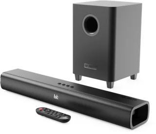 Majority Naga 60 Plus Soundbar & Wireless Subwoofer - Black