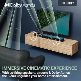 Majority Sierra Plus Dolby Atmos 2.1.2 Soundbar met Subwoofer