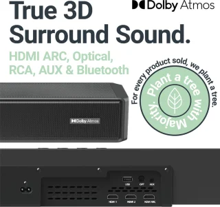 Majority Sierra Plus Dolby Atmos 2.1.2 Soundbar met Subwoofer