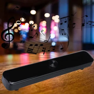 Mini soundbar - computer luidspreker - zwart