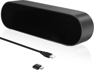 Mini soundbar grijs draagbare usb-luidspreker