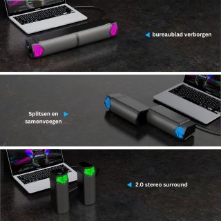 Wat vinden we goed aan de Mini Soundbar voor PC - Zwart