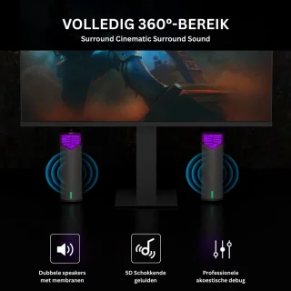 Mini Soundbar voor PC - Zwart