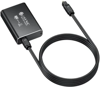 Mini soundbar zilver met eARC/ARC HDMI naar optische audio-omzetter
