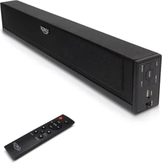 Mini soundbar - zwart - 25 watt - bluetooth en usb multimediaspeaker voor kleine tv's