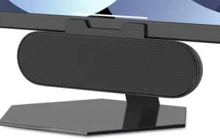 Mini soundbar - zwart, draagbare pc-luidspreker met clip-on ontwerp