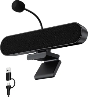 Mini soundbar – zwart – usb-bedraad met microfoon