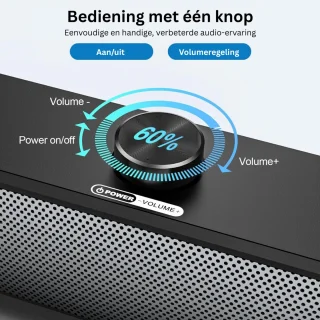 Mini USB-soundbar voor PC - Zwart