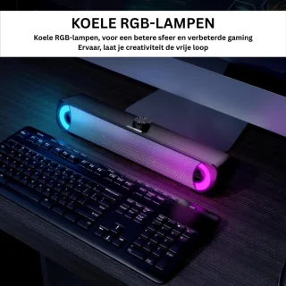Mini USB-soundbar voor PC - Zwart