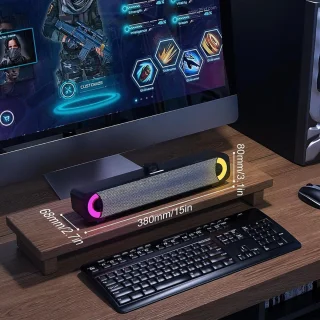 Mini USB-soundbar voor PC - Zwart