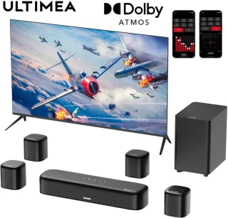 MzShop Soundbar met Subwoofer Zwart