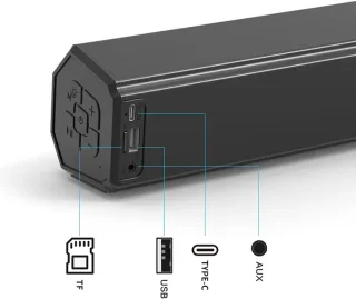 OKOP Draadloze Soundbar met LED RGB verlichting